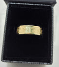 14K GREEK DESIGN ENGAGEMENT MAN'S RING – 15 8MM – JY Jewelry Wholesale