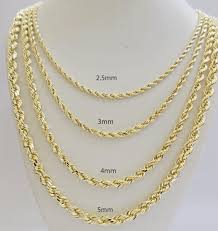 10K HOLLOW ROPE CHAIN – 16" 3MM – JY Jewelry Wholesale