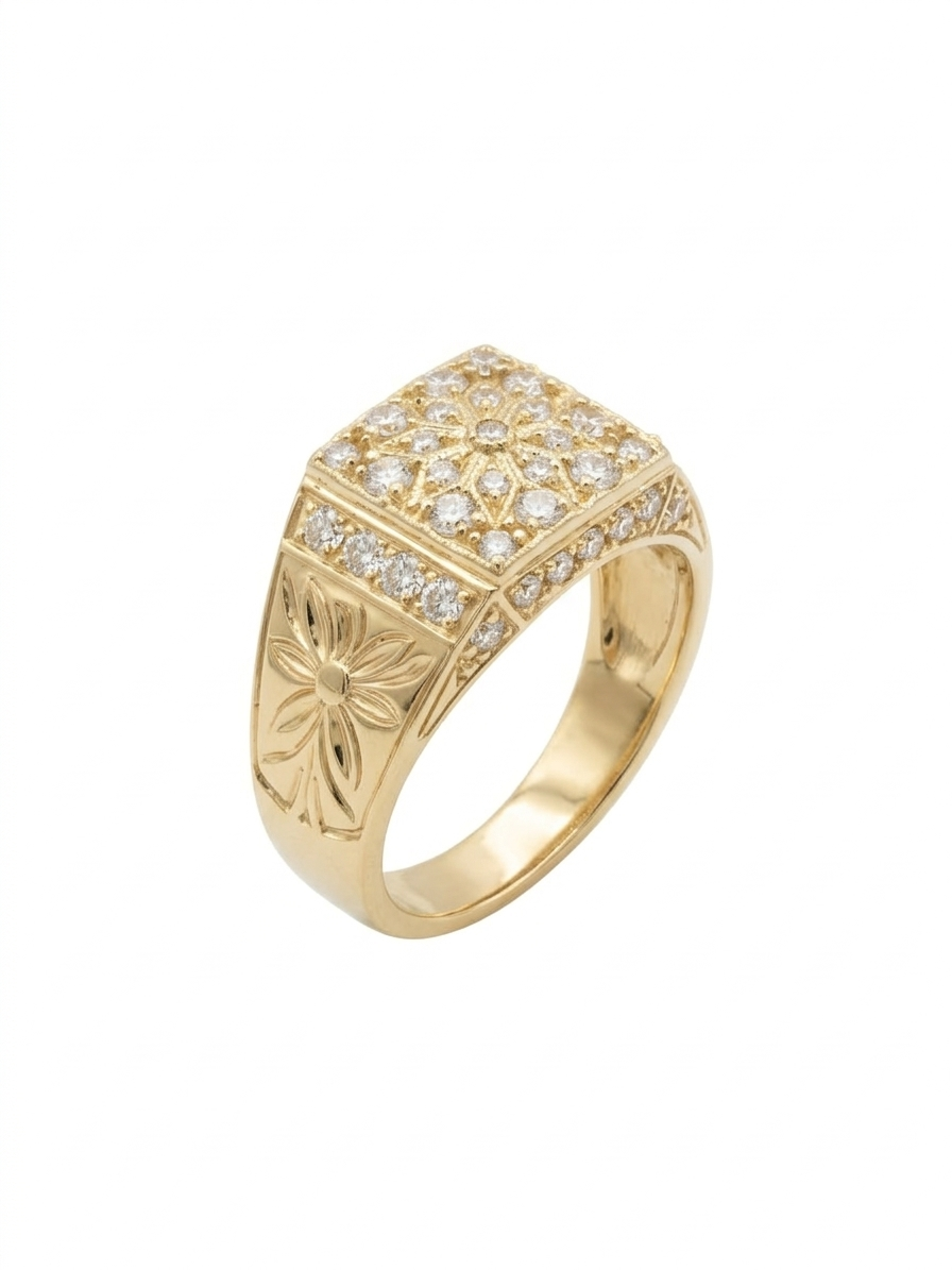 10K EXTRA SMALL SQUARE ROSETTA RING – 11-11.5 – JY Jewelry Wholesale