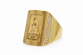 10K GREEK FRAME DETAIL CARIDAD RING – 12 – JY Jewelry Wholesale