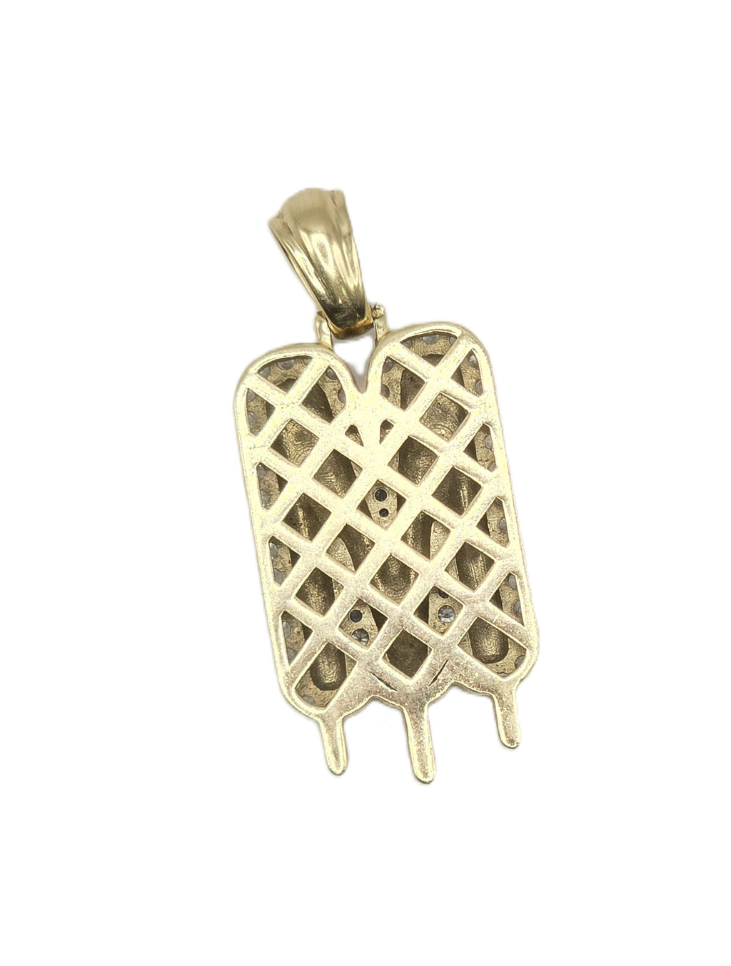 10K NATURAL DIAMOND LETTER ''M'' PENDANT – 34X15MM – JY Jewelry Wholesale