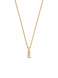 14K LETTERS ''E'' CHAIN+PENDANT – 1MM 18" – JY Jewelry Wholesale