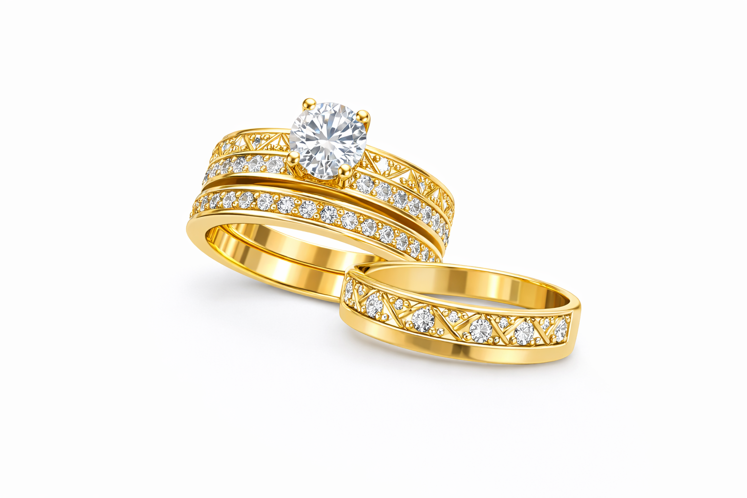 14K CZ DETAILS TRIANGLE DESIGN ENGAGEMENT MAN'S RING – 10 – JY Jewelry Wholesale