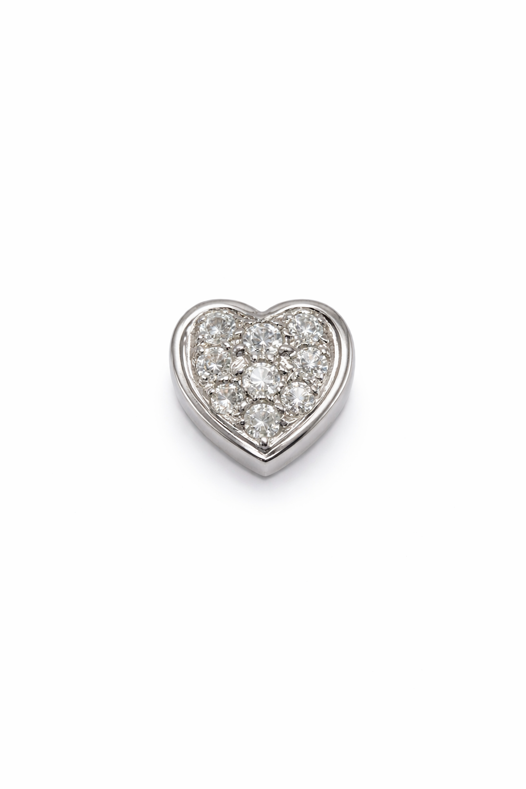 10K WHITE GOLD SMALL DIAMOND HEART PENDANT – JY Jewelry Wholesale