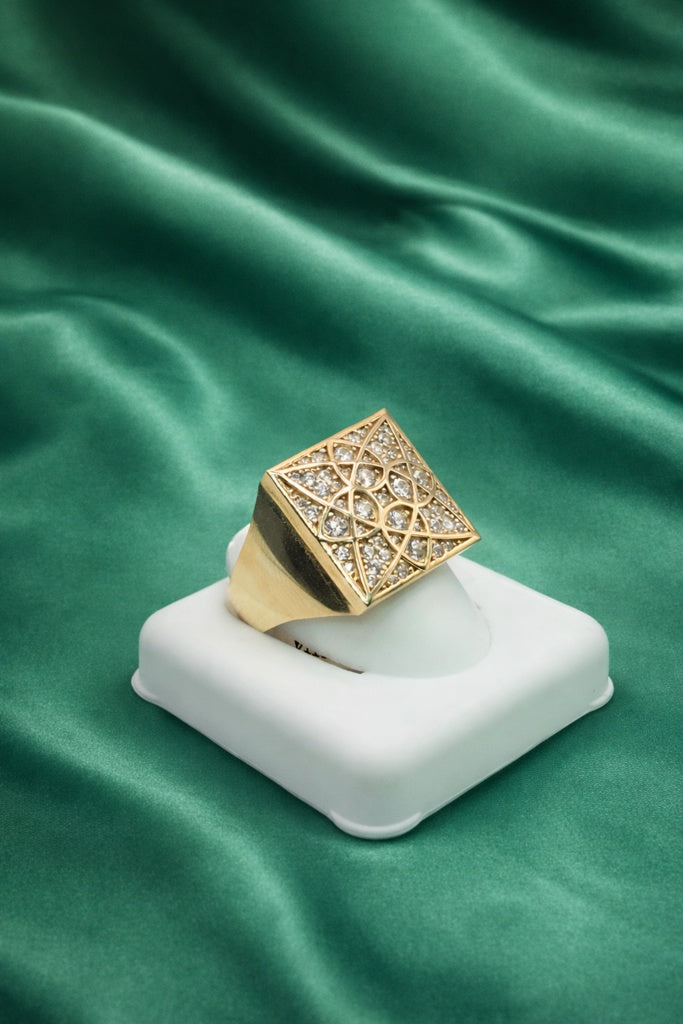 10K SMALL SQUARE ROSETTA RING – 10 – JY Jewelry Wholesale