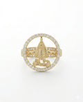 14K CZ FRAME ROUND CARIDAD RING – 7 – JY Jewelry Wholesale