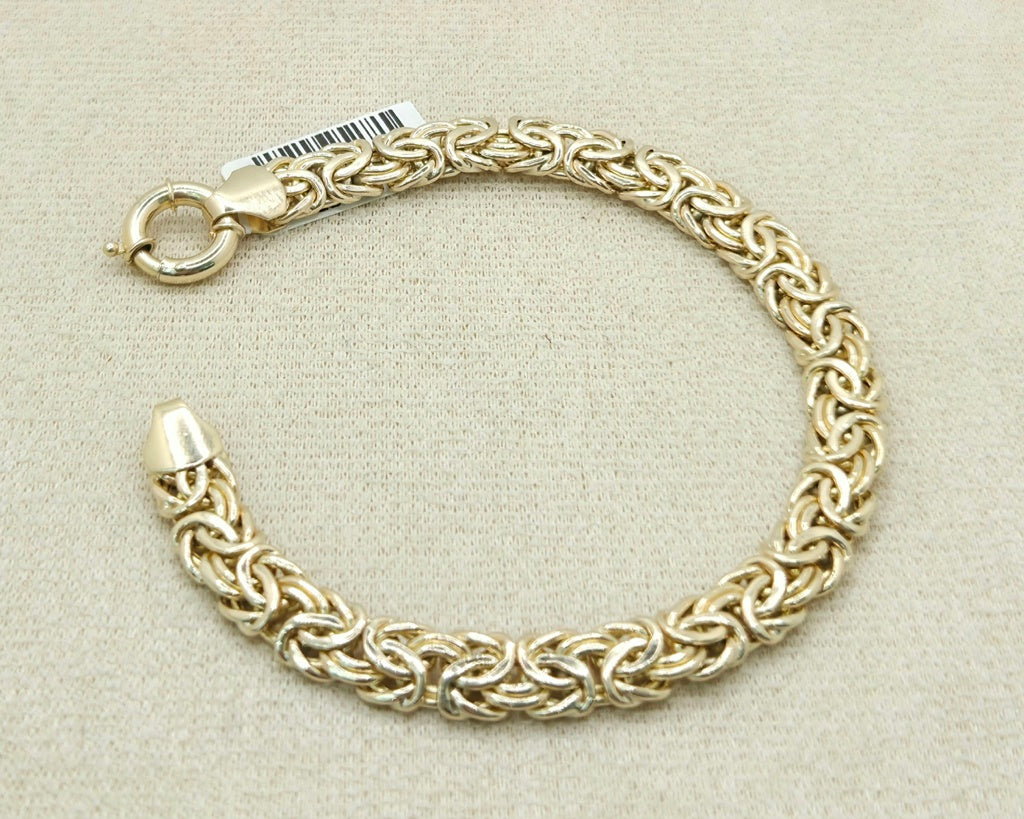 10K BYZENTINE BRACELET – 7" 7MM – JY Jewelry Wholesale