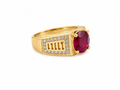 14K ELEGANT PINK OVAL RING – 7 – JY Jewelry Wholesale