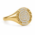 10K CZ ROUND GREEK FRAME RING – 8.5 – JY Jewelry Wholesale
