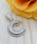 10K MEDIUM CZ "C" LETTER PENDANT – JY Jewelry Wholesale