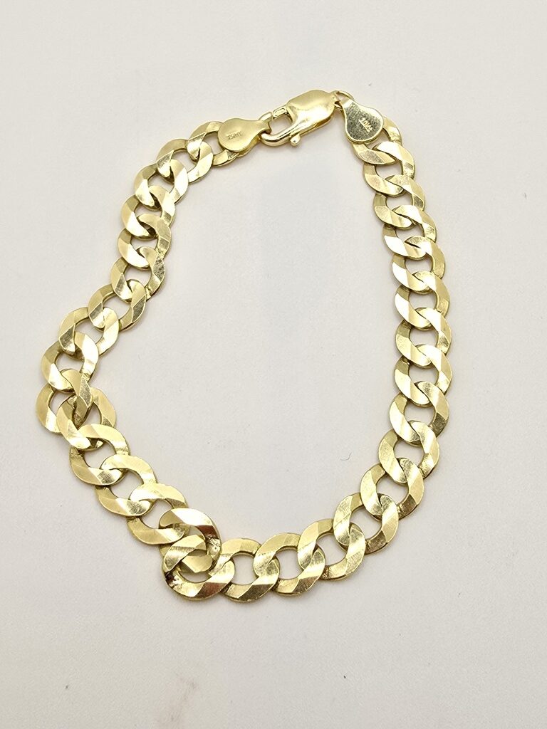 10K CUBAN CURB BRACELET – 9" 9MM – JY Jewelry Wholesale