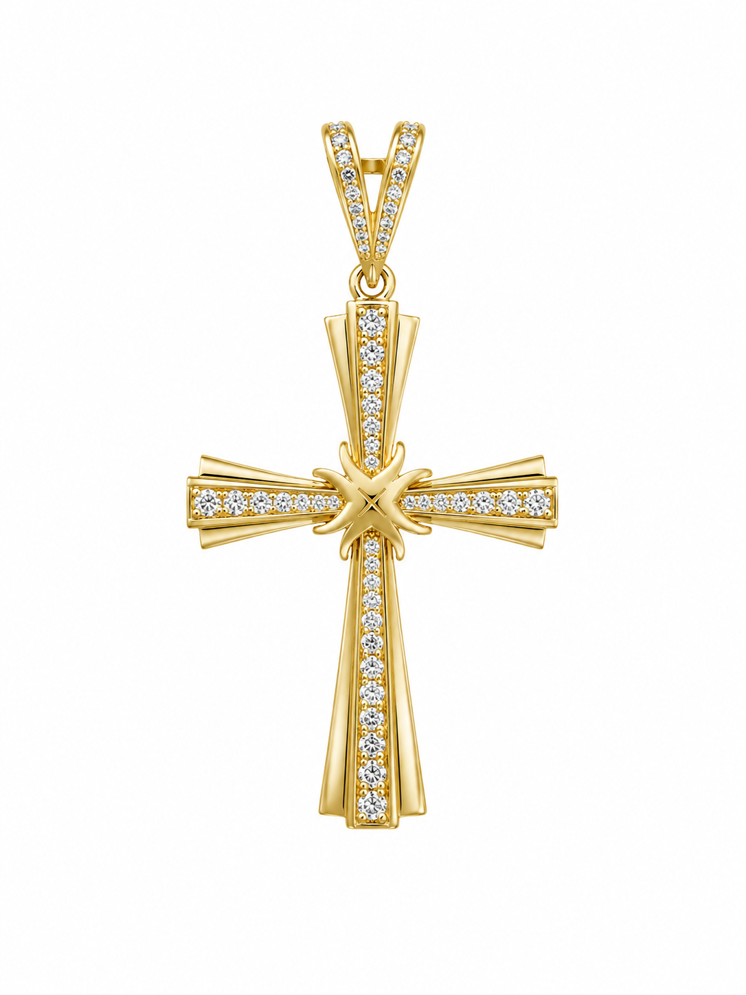 10K ELEGANT CZ CROSS PENDANT – JY Jewelry Wholesale