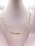 10K PAPER CLIP CHAIN 18" 2MM – JY Jewelry Wholesale