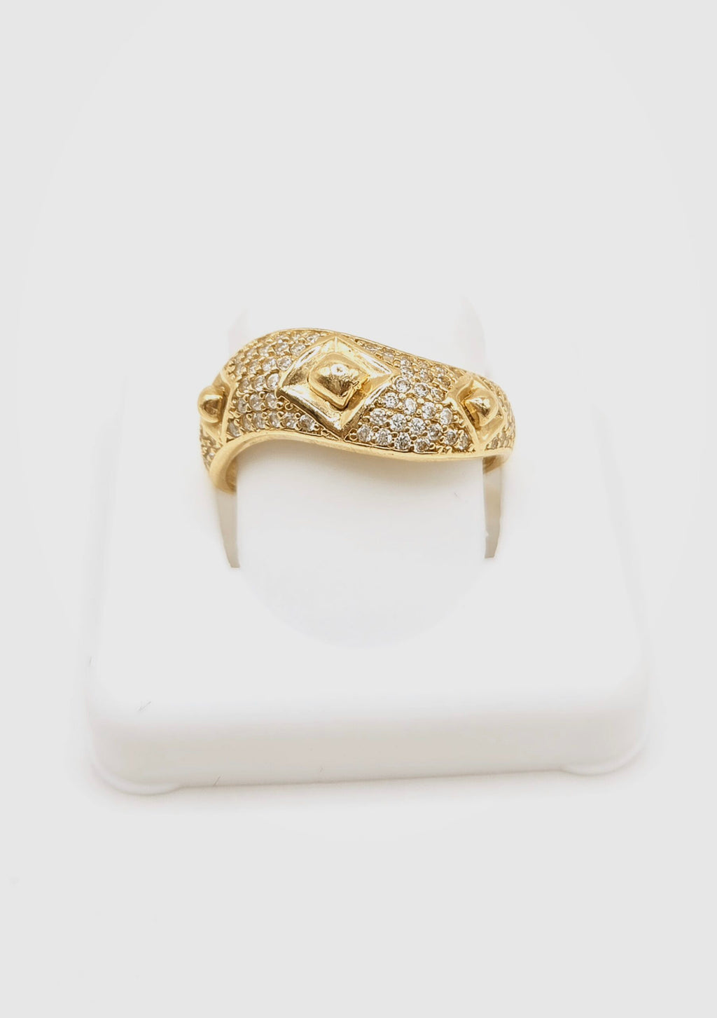 10K ELEGANT CZ FILLED RING WITH RECTANGULAR DETAILS – 9 – JY Jewelry Wholesale