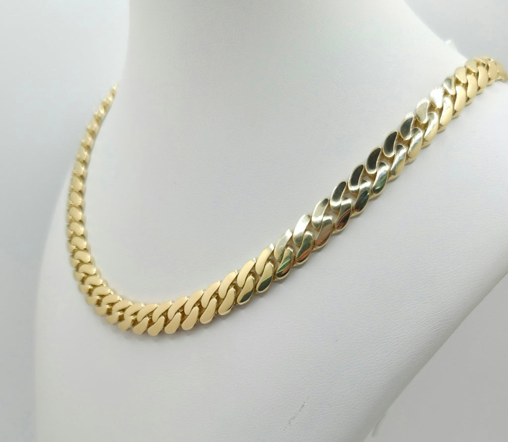 10K SEMISOLID MIAMI CUBAN CHAIN – 10MM 26" – JY Jewelry Wholesale
