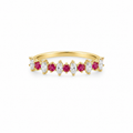14K DELICATE SMALL WHITE AND PINK STONS RING – 7 & 8 – JY Jewelry Wholesale
