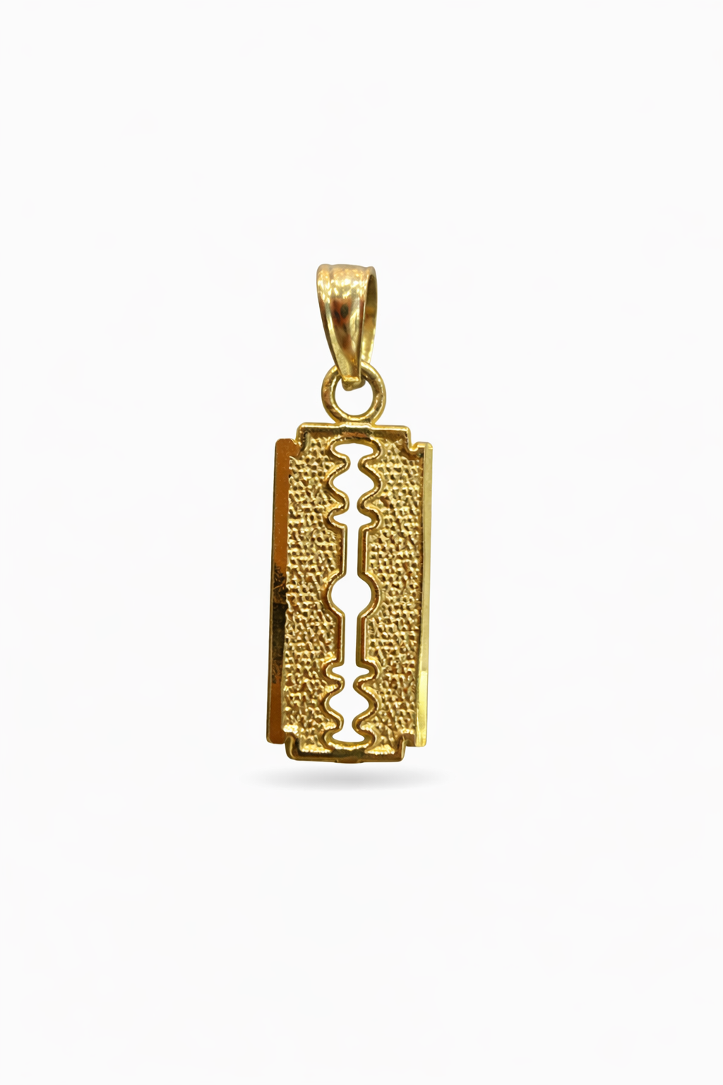 10K BARBER'S RAZOR BLADE PENDANT – SMALL – JY Jewelry Wholesale