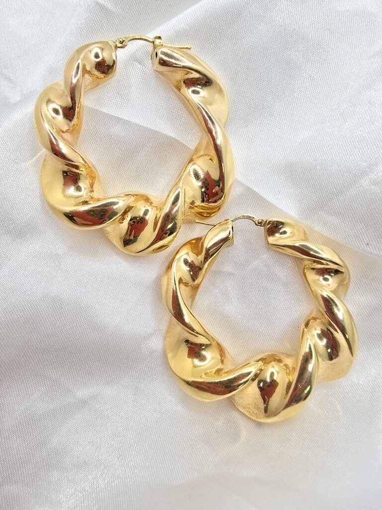 14K MEDIUM SIREN HOOPS EARRINGS – JY Jewelry Wholesale