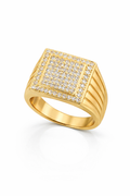 14K MODERN CZ SQUARE RING – 10.5 – JY Jewelry Wholesale