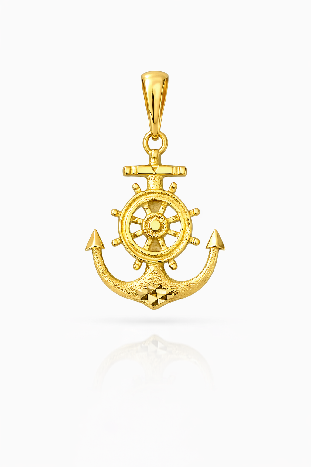 10K YELLOW GOLD ANCHOR PENDANT – SMALL – JY Jewelry Wholesale