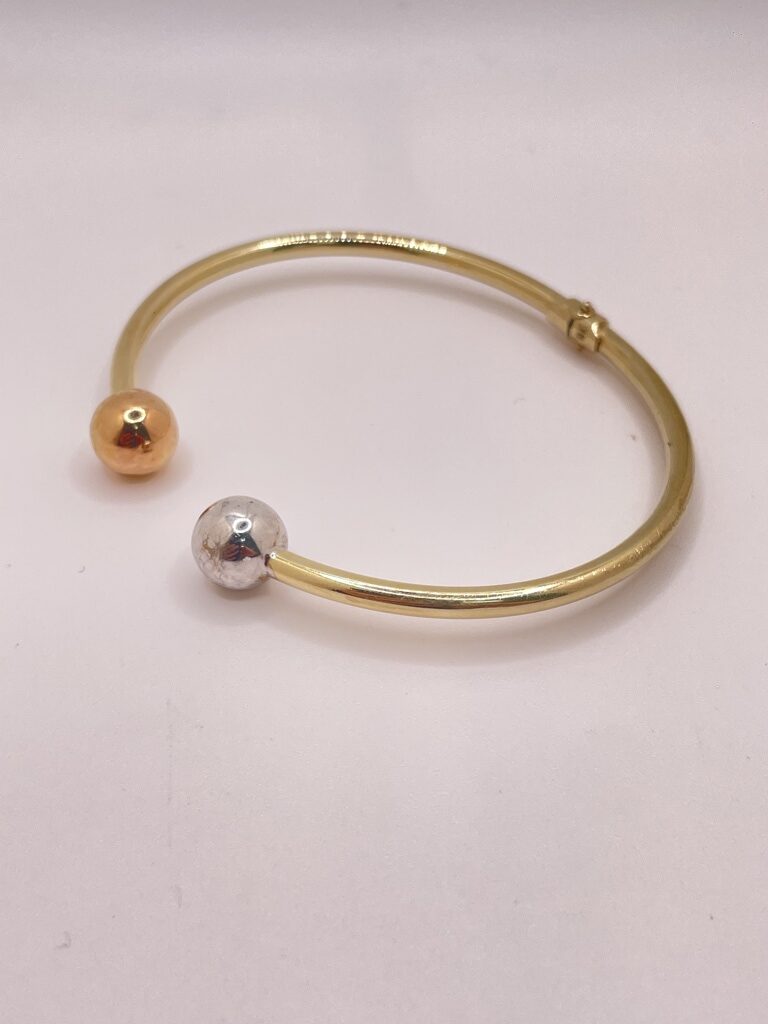 10K TWO-GOLD SLAVE BANGLE – 3MM – JY Jewelry Wholesale