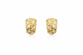 14K VINTAGE BASKET WEAVE DESIGN SQUARE OMEGA BACK EARRINGS – SMALL – JY Jewelry Wholesale