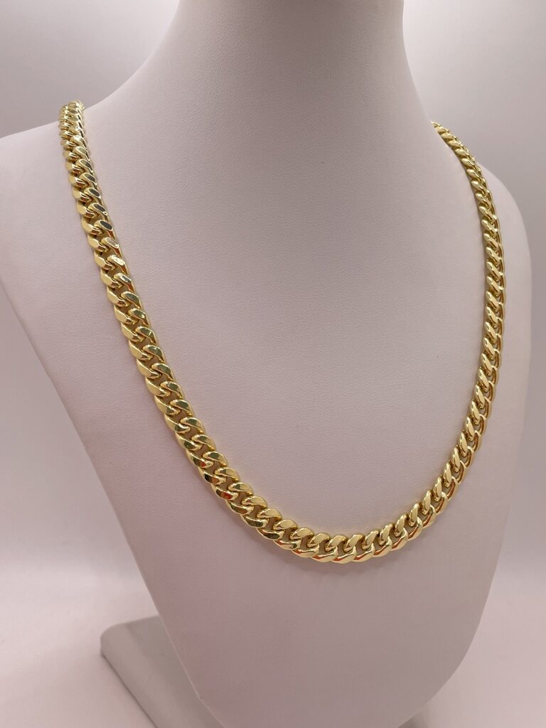 14K SEMISOLID MIAMI CUBAN CHAIN – 22" 6.5MM – JY Jewelry Wholesale