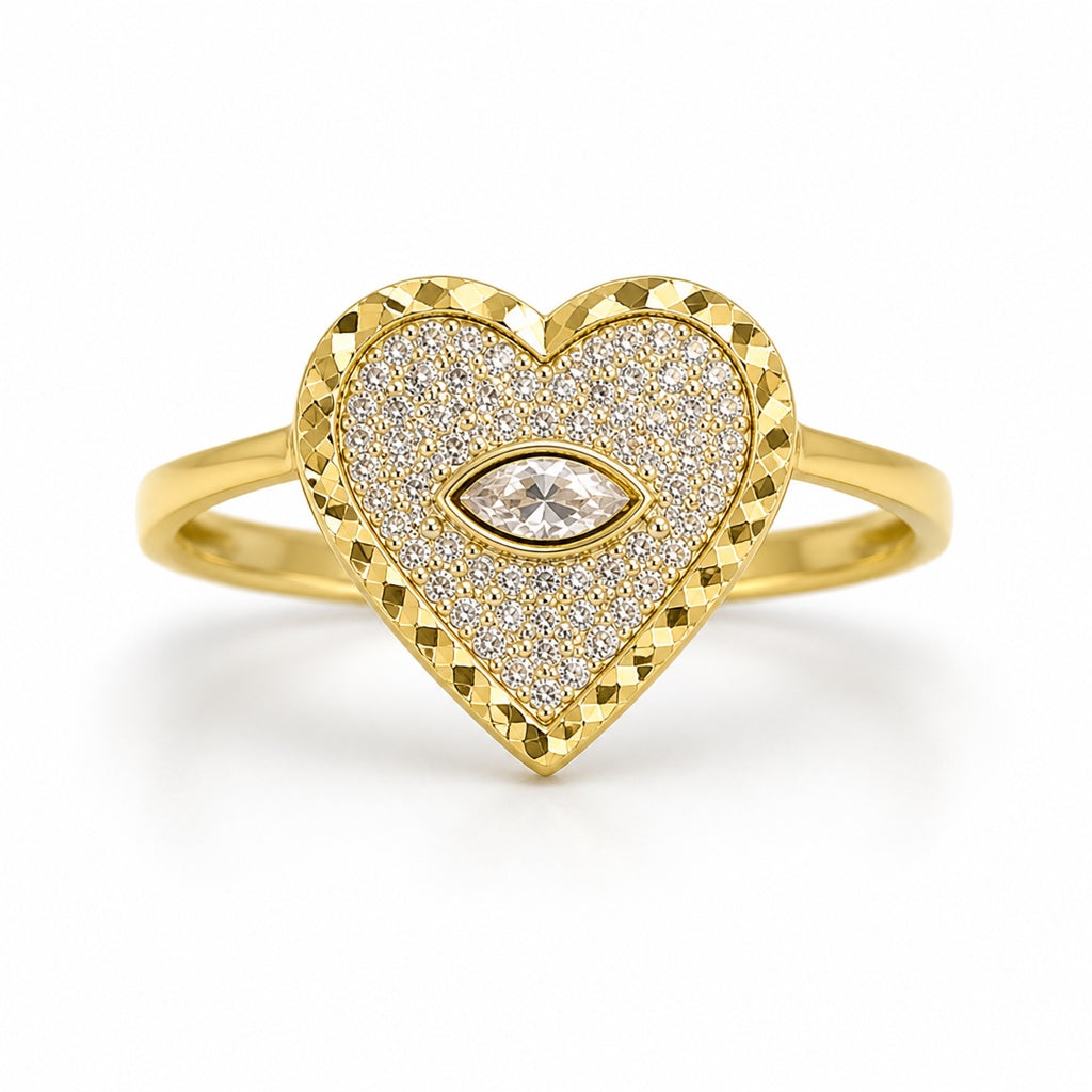 10K HEART RING – 7-7.5 – JY Jewelry Wholesale