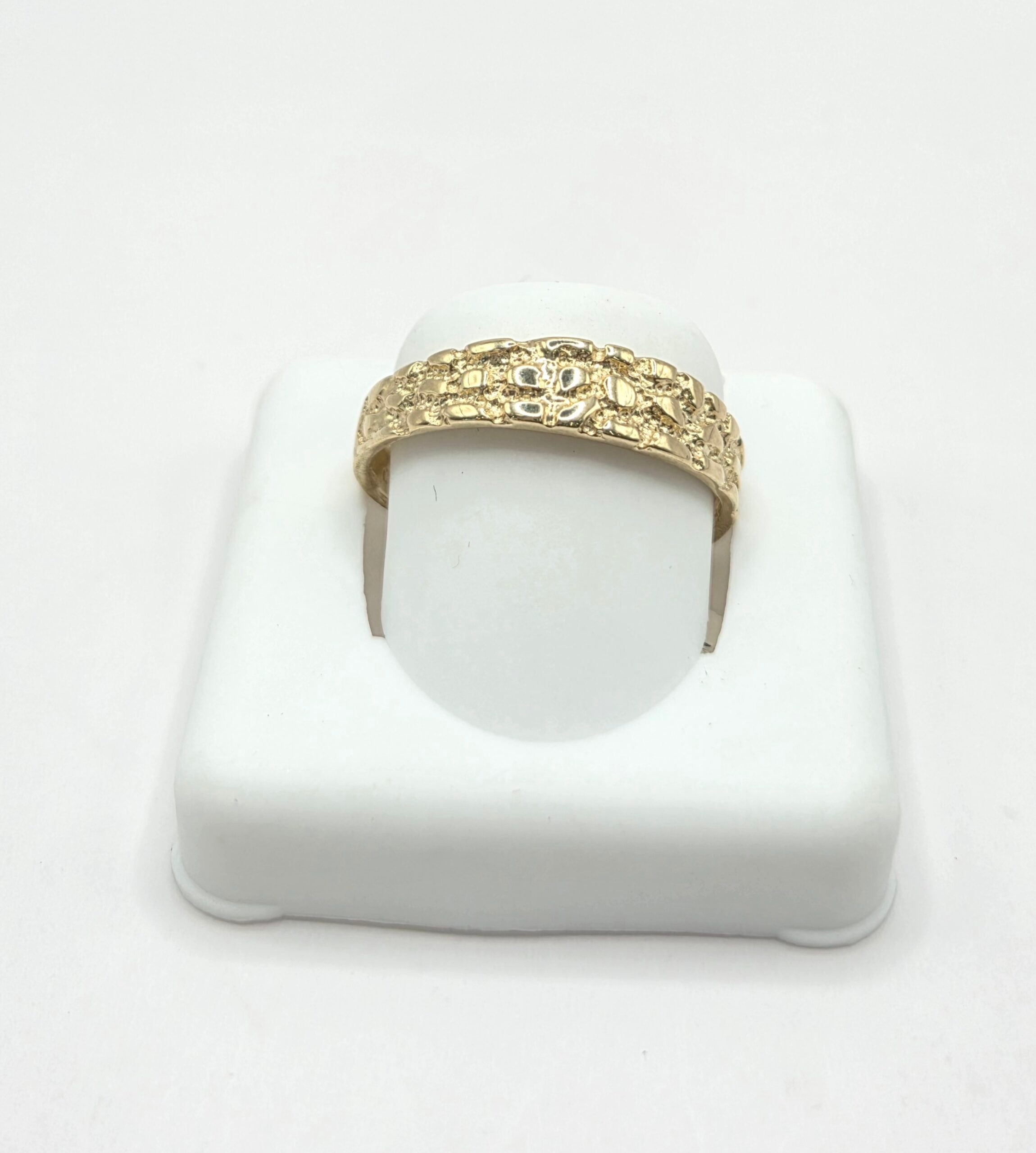 10K NUGGETS DESIGN ENGAGEMENT MAN'S RING – 9.5 – JY Jewelry Wholesale