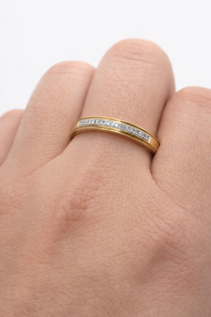 10K YELLOW GOLD DIAMOND BAND RING – 10 – JY Jewelry Wholesale