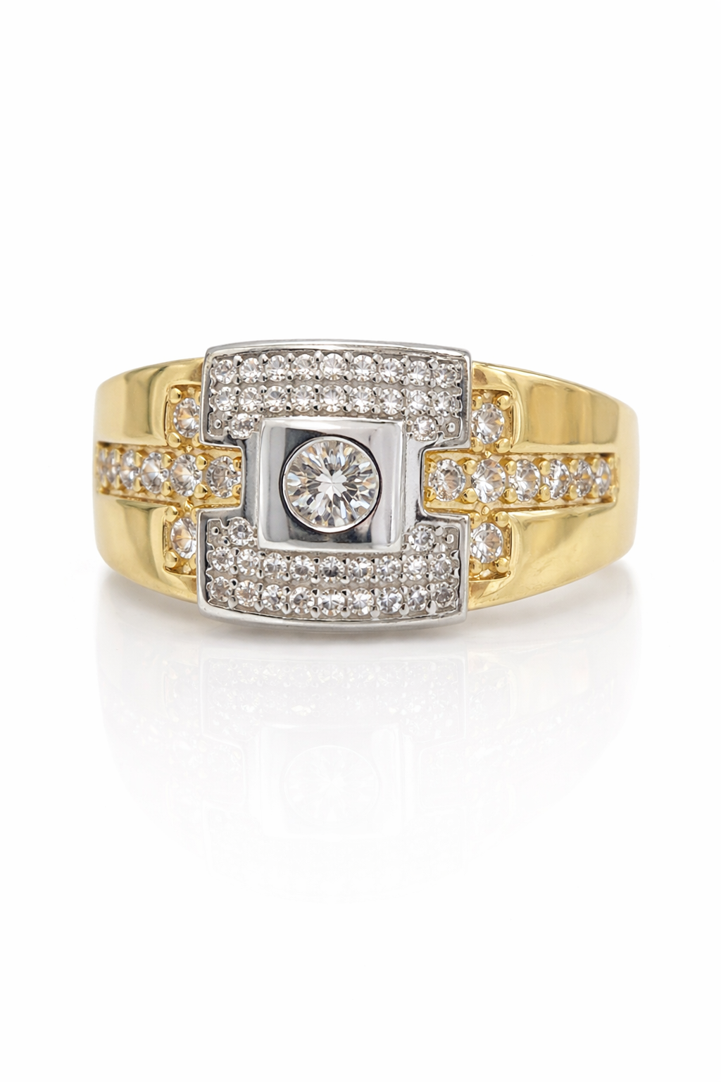 14K ELEGANT TWO TONE RING – 10.5 – JY Jewelry Wholesale
