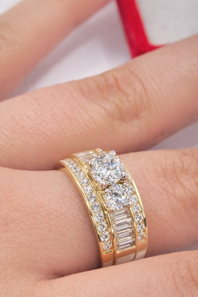 10K EXTRA SMALL ROUND ELEGANT PROMISE RING – 8 & 9 – JY Jewelry Wholesale