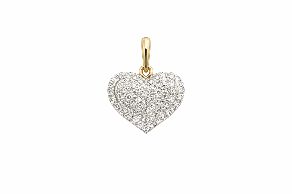 10K DIAMOND HEART PENDANT – JY Jewelry Wholesale