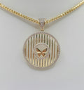 14K BAR BACKGROUND ROUND BUTTERFLY CENTER PENDANT – JY Jewelry Wholesale