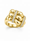 14K MODERN SMALL WAVES DESIGN CZ DETAILS RING – 8 – JY Jewelry Wholesale