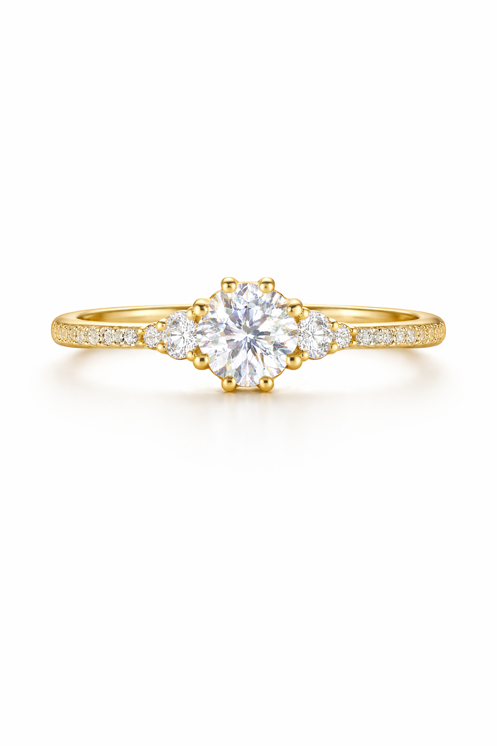 10K CZ DETAILS PROMISE RING – 7 – JY Jewelry Wholesale