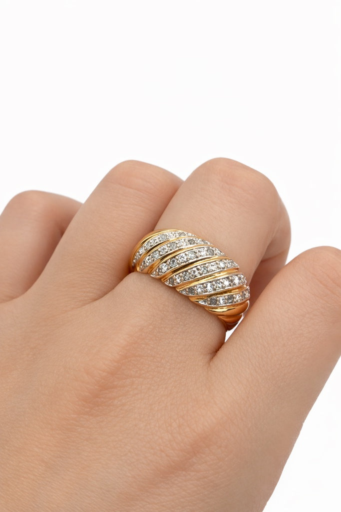 10K SHELL DESIGN DIAMOND WOMAN'S RING – 7 – JY Jewelry Wholesale