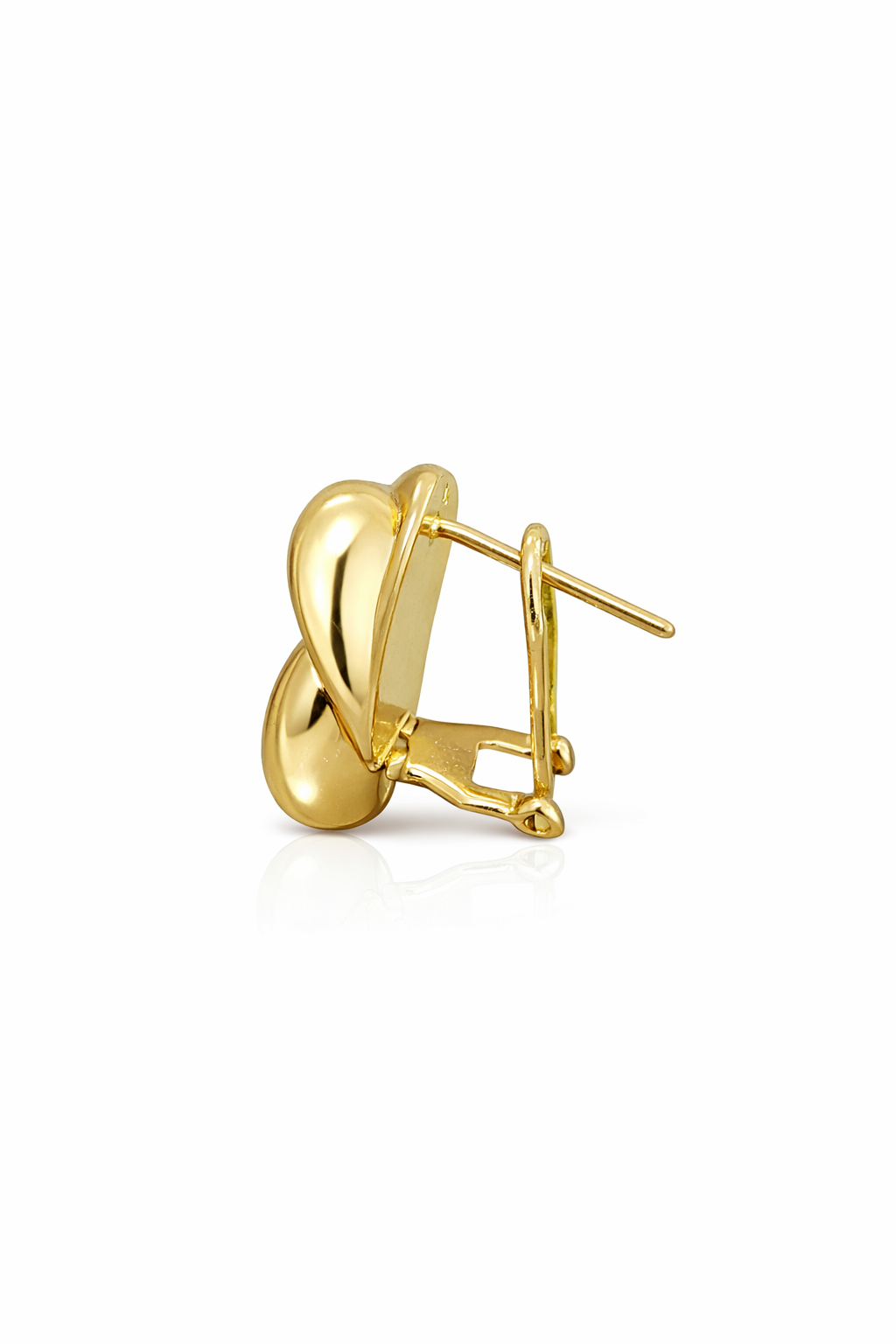10K MODERN ROUND KNOT OMEGA BACK EARRINGS – JY Jewelry Wholesale