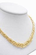 10K DEGRADING BYZANTINE NECKLACE – 18" – JY Jewelry Wholesale