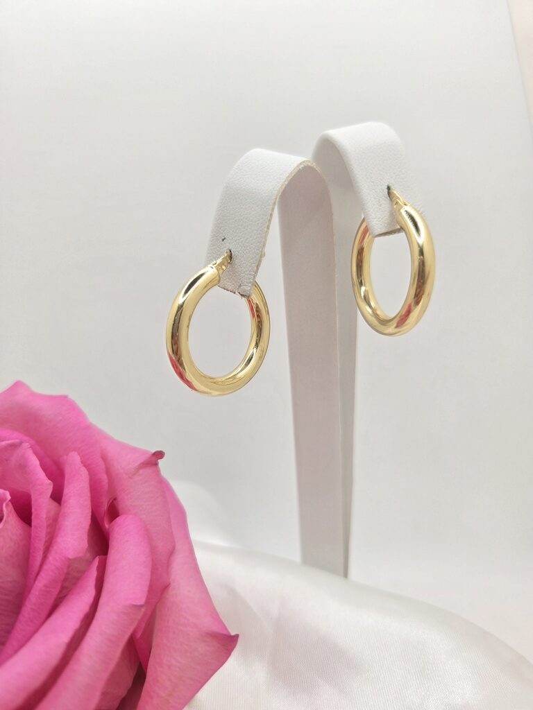 14K PLAIN HOOPS EARRINGS – JY Jewelry Wholesale