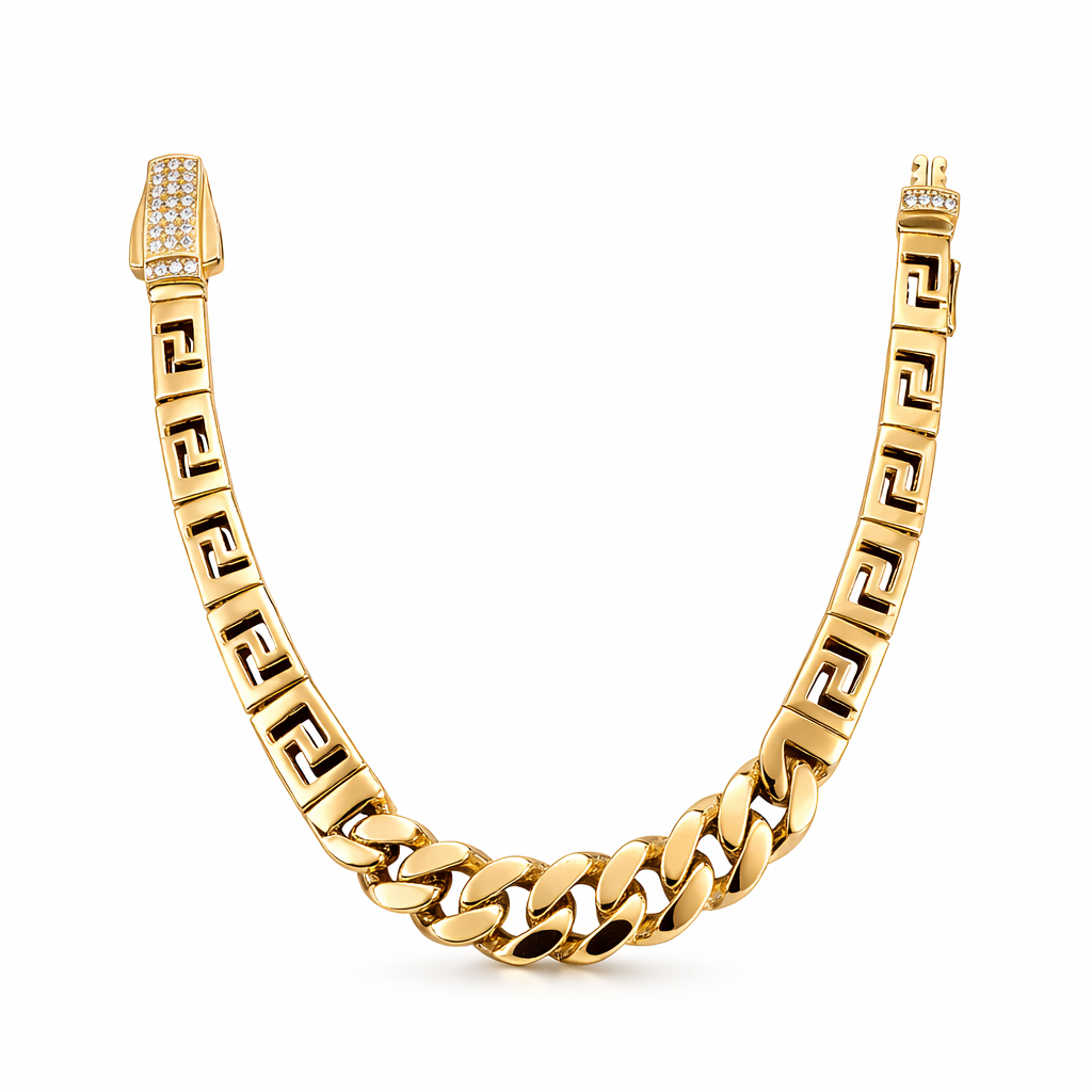 10K EXOTIC GREEK SILHOUETTE BRACELET – 7.5" – JY Jewelry Wholesale