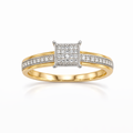 10K SQUARE DIAMOND ELEGANT RING – 7/0.26CT – JY Jewelry Wholesale