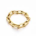 14K BIG PAPER CLIP BRACELET – 8" 7.5MM – JY Jewelry Wholesale