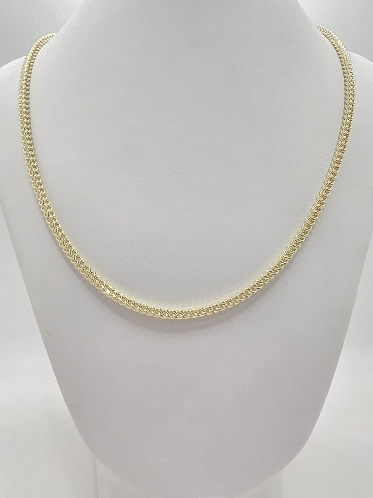 14K HOLLOW FRANCO CHAIN – 20" 3.5MM – JY Jewelry Wholesale