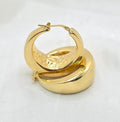 10K MODERN HALF MOON DESIGN HOOPS EARRINGS – JY Jewelry Wholesale