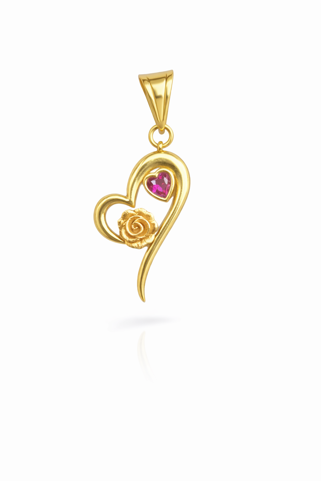 10K ROSE INSIDE HEART PENDANT – JY Jewelry Wholesale