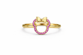 10K PINK CZ MINNIE SILHOUETTE WOMAN'S RING – 7/8 – JY Jewelry Wholesale