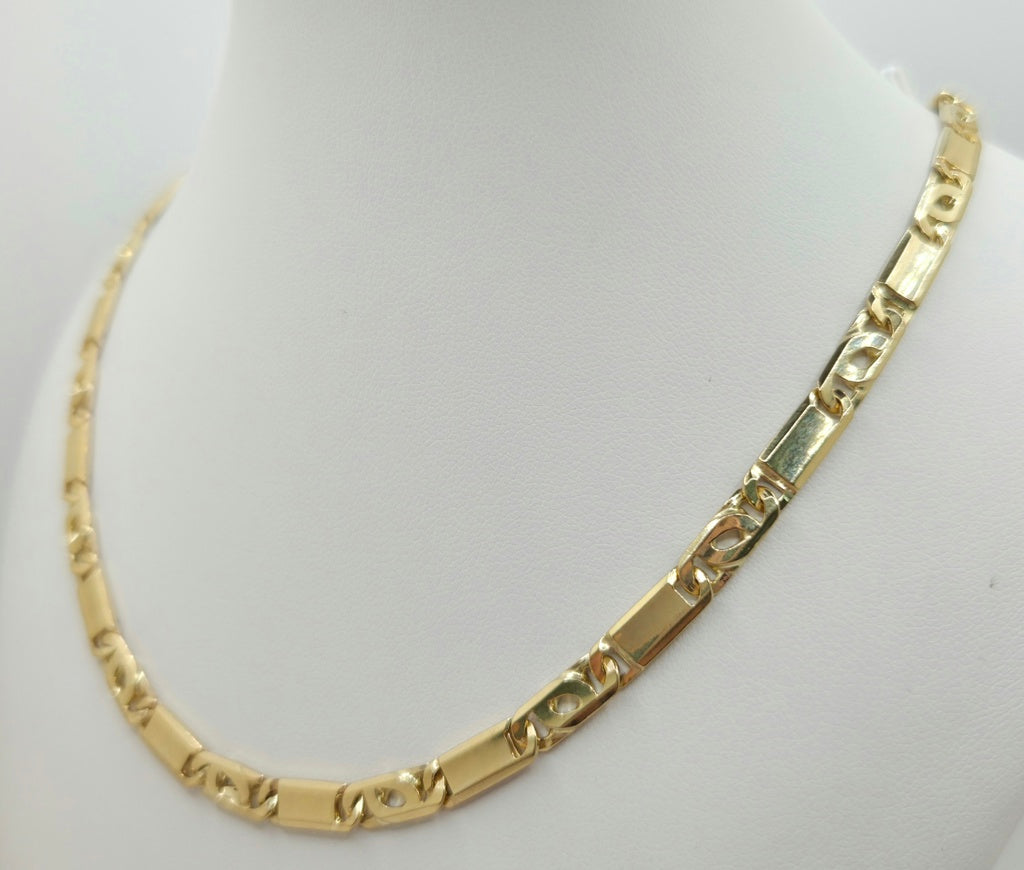 10K SOLID TIGER EYE CHAIN – 26" 5MM – JY Jewelry Wholesale