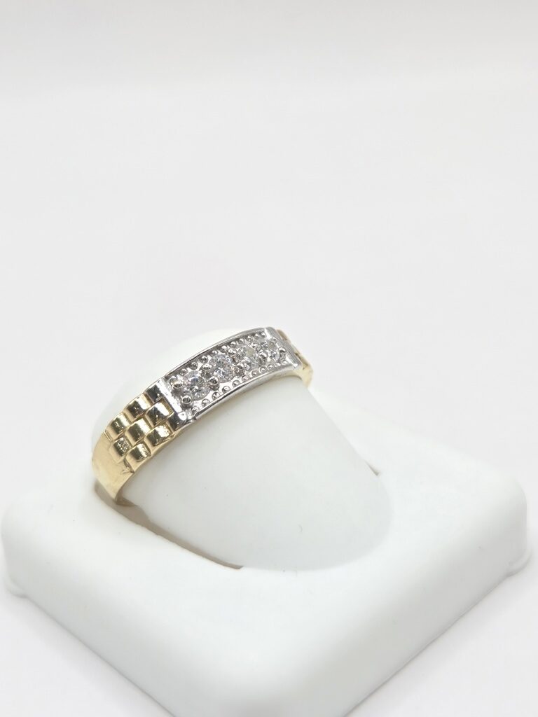 10K TWO TONE ENGAGEMENT MAN'S RING – 10 – JY Jewelry Wholesale