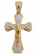 10K DIAMOND CROSS WITH JESUS – 60X30MM – JY Jewelry Wholesale